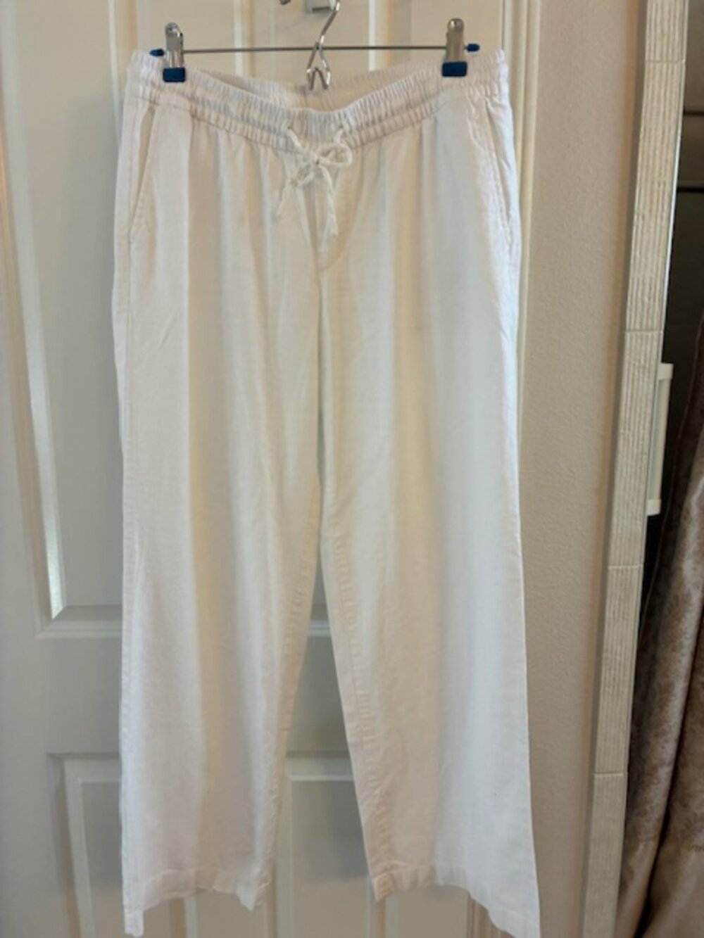EUC Old Navy linen blend wide leg pants beachy womens size M